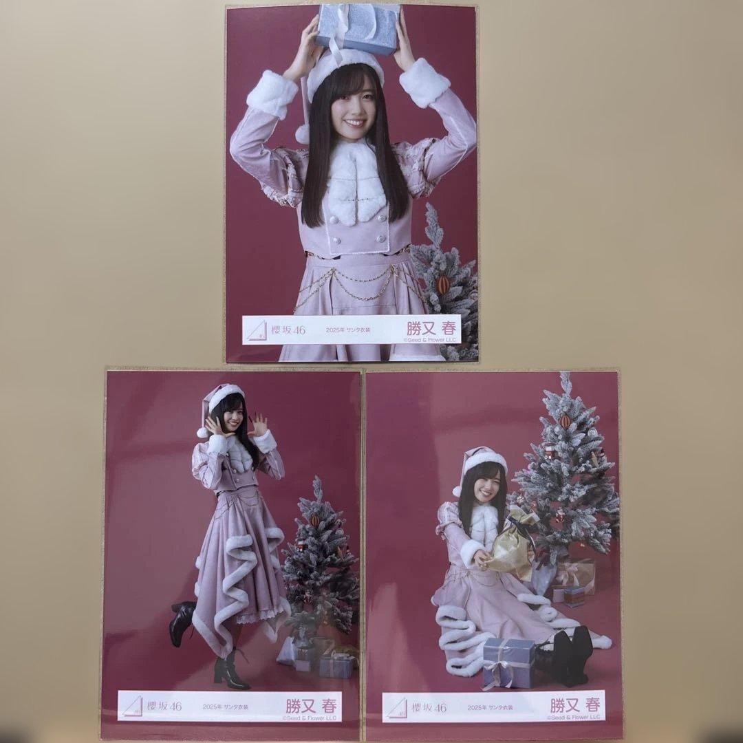 櫻坂46 2025年サンタ衣装 生写真 勝又春 チュウ、ヒキ、座り - メルカリ