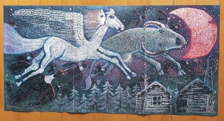 魔女の宅急便 ポスター ウルスラの絵虹の上を飛ぶ船