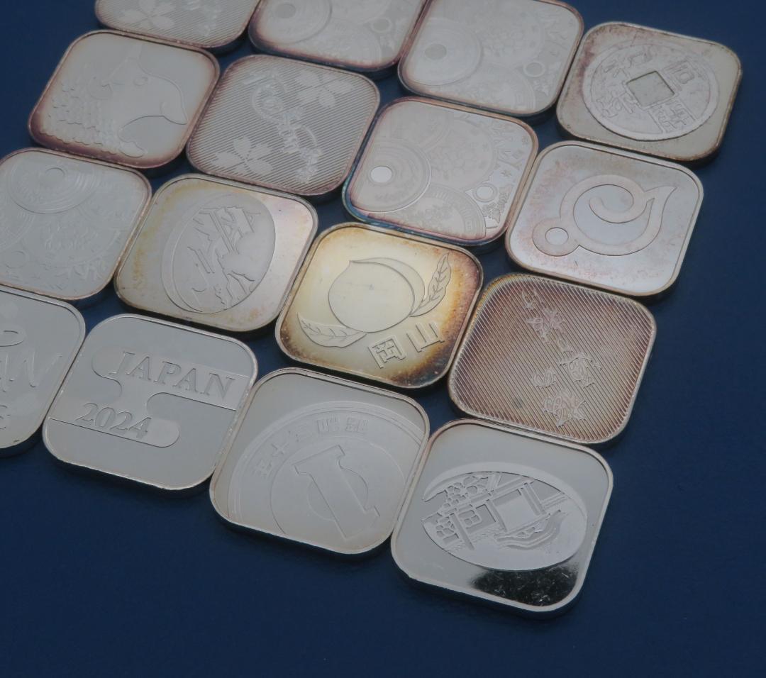 1055.純銀メダル銘純銀メダル17枚まとめ74.05g銀メダルミントだし