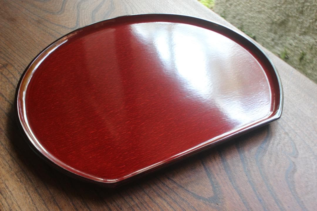 専用！極上朱漆の美しい後藤塗の半月盆4点（検輪島塗半月膳お盆