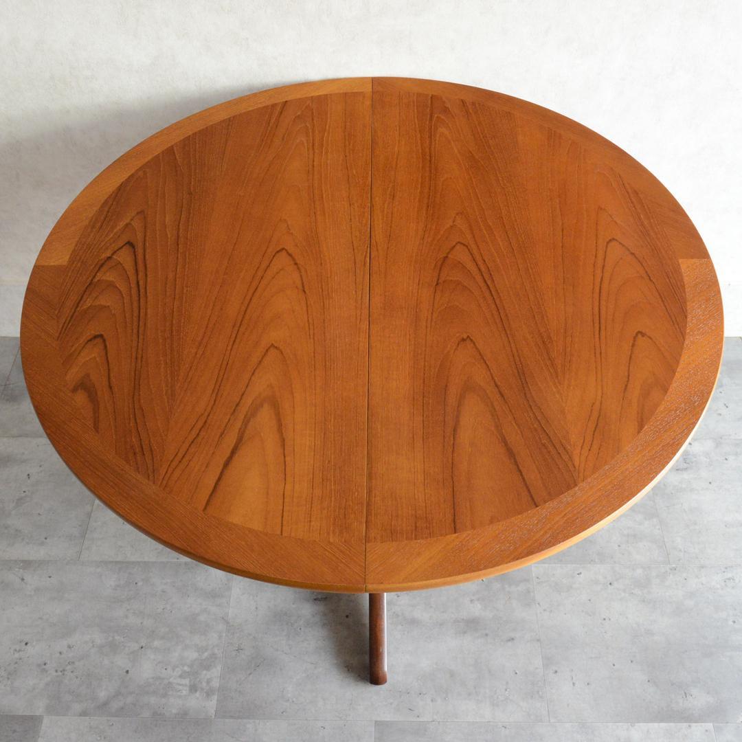 Nathan ヴィンテージ エクステンション コンパクト ラウンドテーブル 伸縮