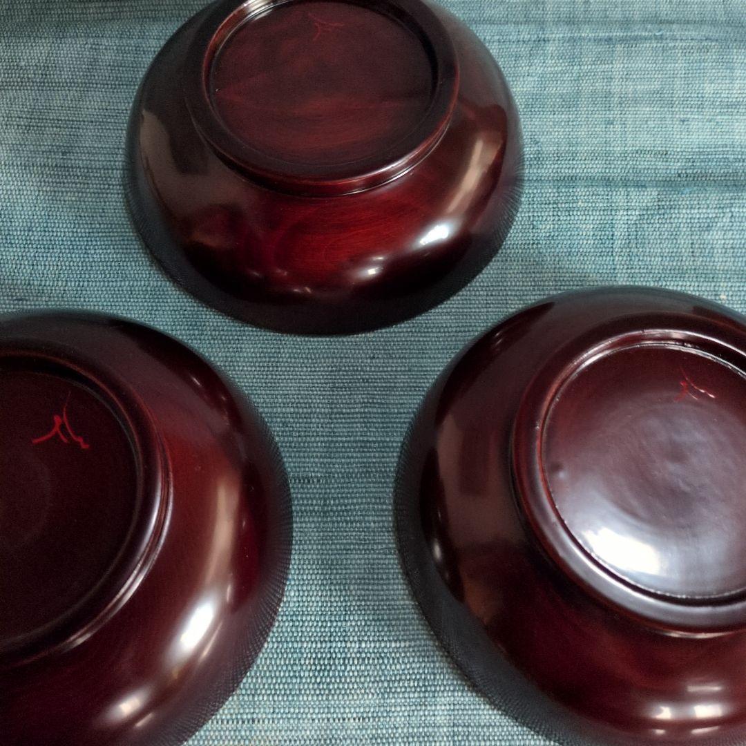 小林広幸さんの漆椀3点