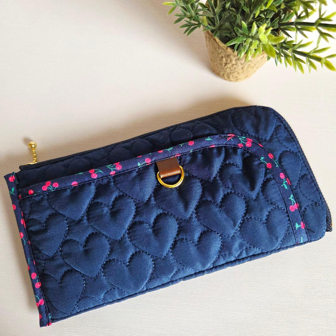 プチトマトページ　L字ファスナー長財布　ハンドメイド