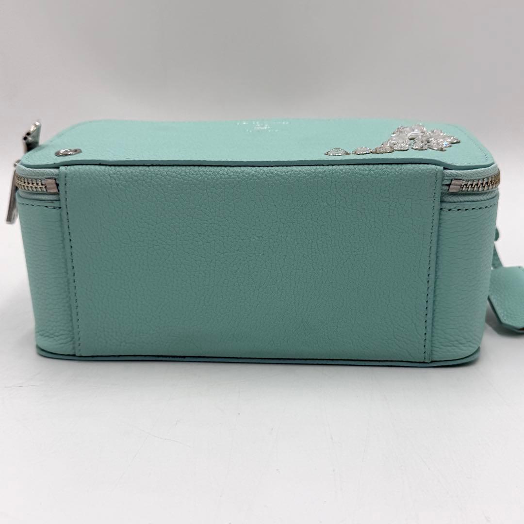 【美品】ADMJ ショルダーバッグ スワロフスキー モーツァルト ミントグリーン