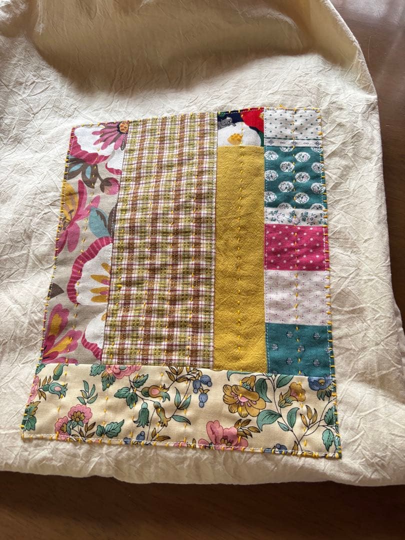 ちくちくもんぺパッチワーククリーム色