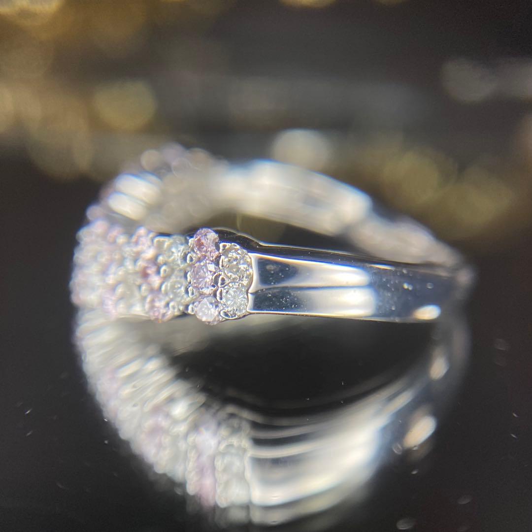 『専用です』天然無処理ピンクダイヤモンド カラーレススタッカブル 計0.50ct