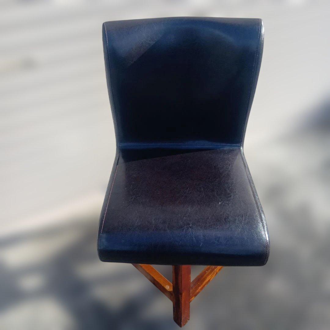 ヴィンテージ MORISHIGE PUレザー アンティーク回転チェア③