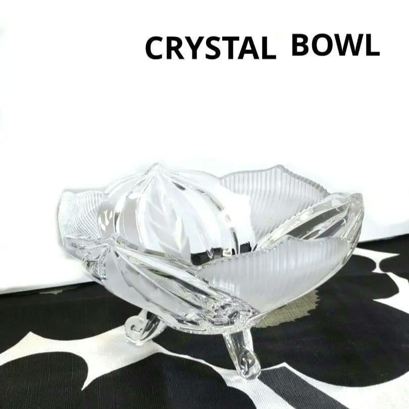 レトロ ガラスボウル □ 猫脚 足つき アンティーク ヴィンテージ 蚤の市