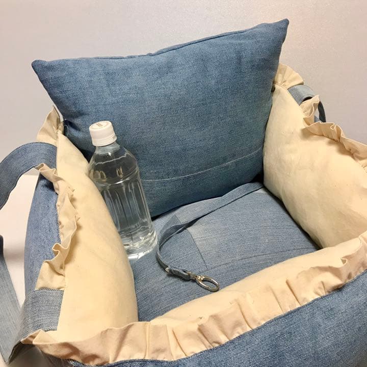 ハンドメイド デニムリメイク ドライブベッド 最高 ペットベッド