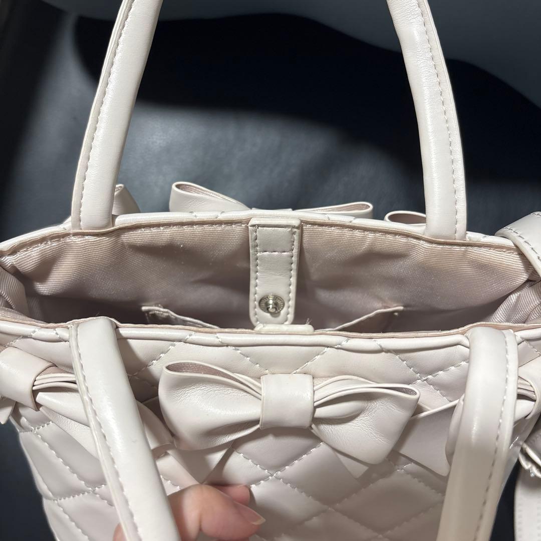 pium キルティングリボンバッグ