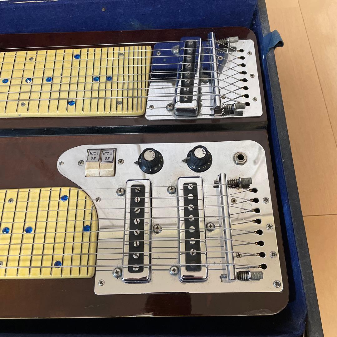 TEISCO T.W. 8弦ダブルネック スチールギター ケース付き