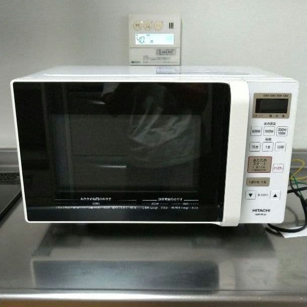 美品 日立 電子レンジ HMR-FS182 取扱説明書付き 単機能 フラット底面