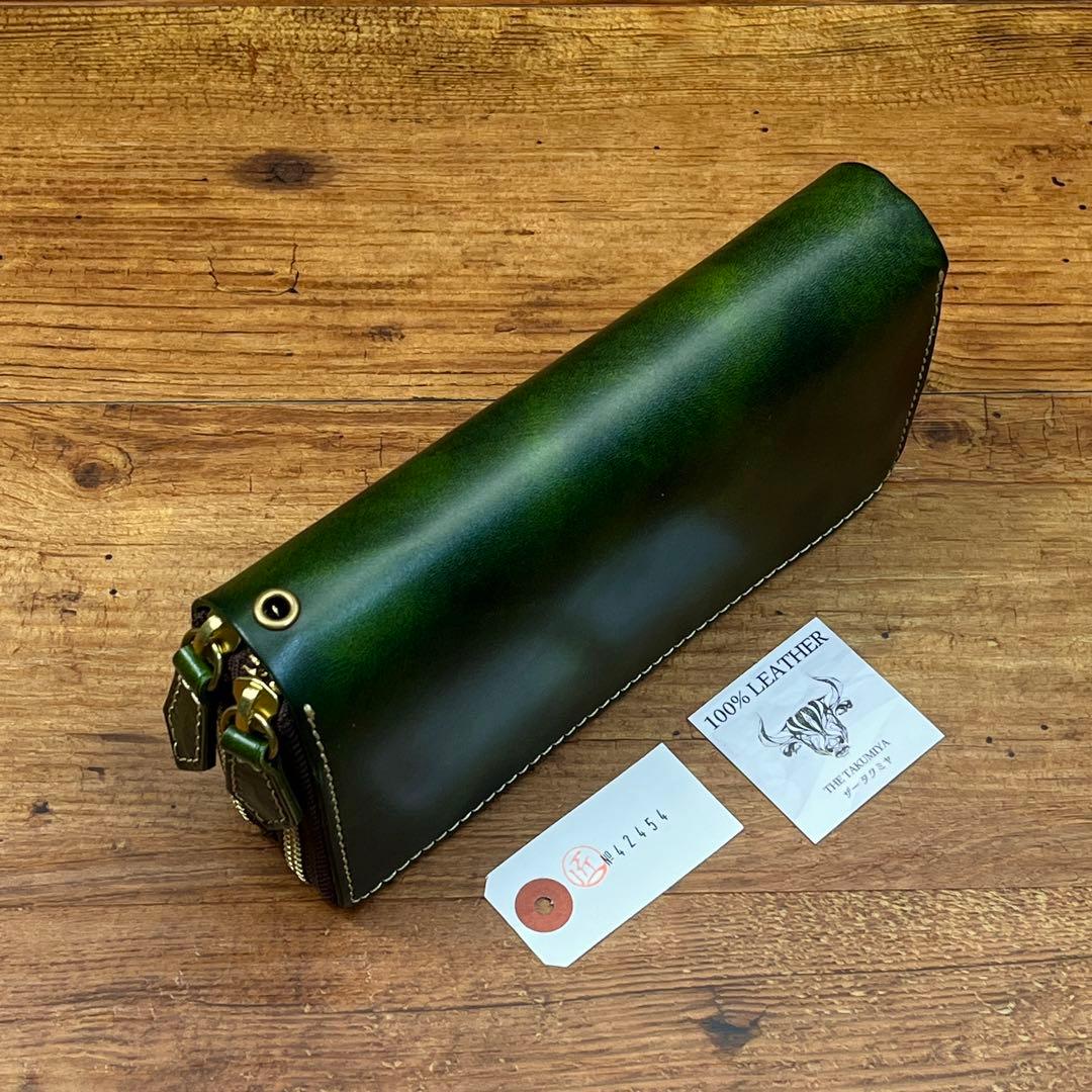 イタリアンレザー メンズ 財布 長財布 ダブルファスナー ダブルジップ