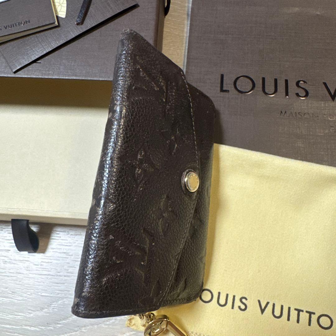 れ*ん様 ルイヴィトン LVポシェット クレ アンプラント ブラウン 小銭入れ