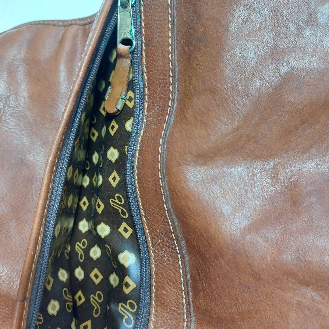 最高級バケッタレザー本革ガーメントバック 衣装ケース茶色ゴールド