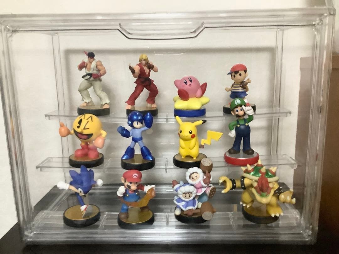 か*郎様 アミーボ　amiibo 12体セット コレクションケース付き ☆Nintendo amiiboを良い感じで飾れるコレクションケース☆ラック