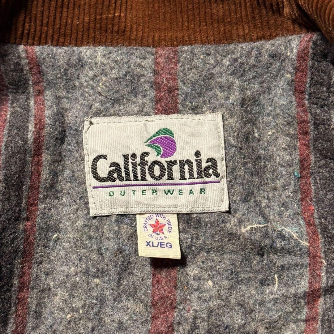 2265 古着90年代USA製Californiaダックジャケット企業系刺繍ロゴ