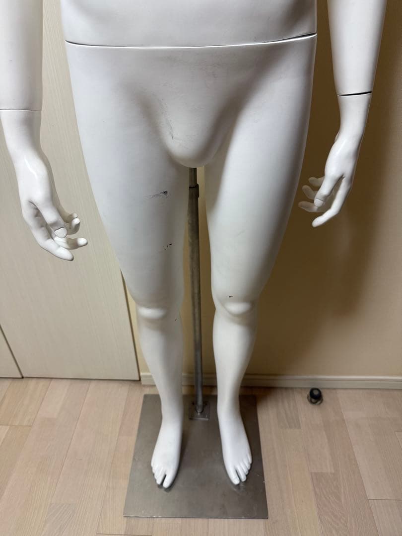 男性全身トルソーマネキン白高さ調整可能ディスプレイ店舗用品ビジネス