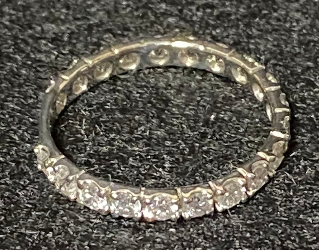 天然ダイヤモンド プラチナ フルエタニティリング pt900