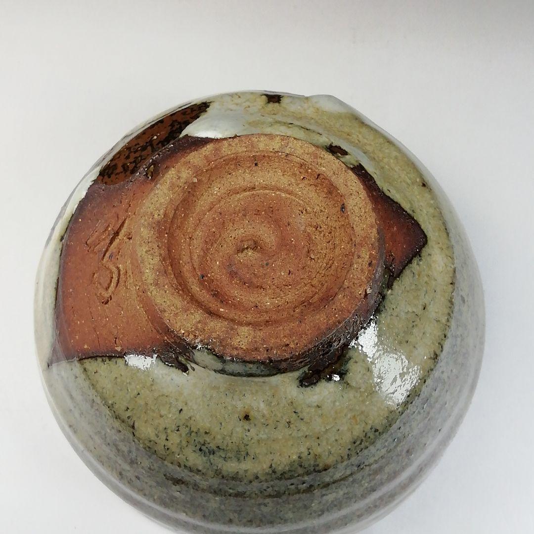 Ｔ１４５　茶碗　『竹灰釉』『東条秋津窯　藤村時雄』　共箱　抹茶碗　茶道具