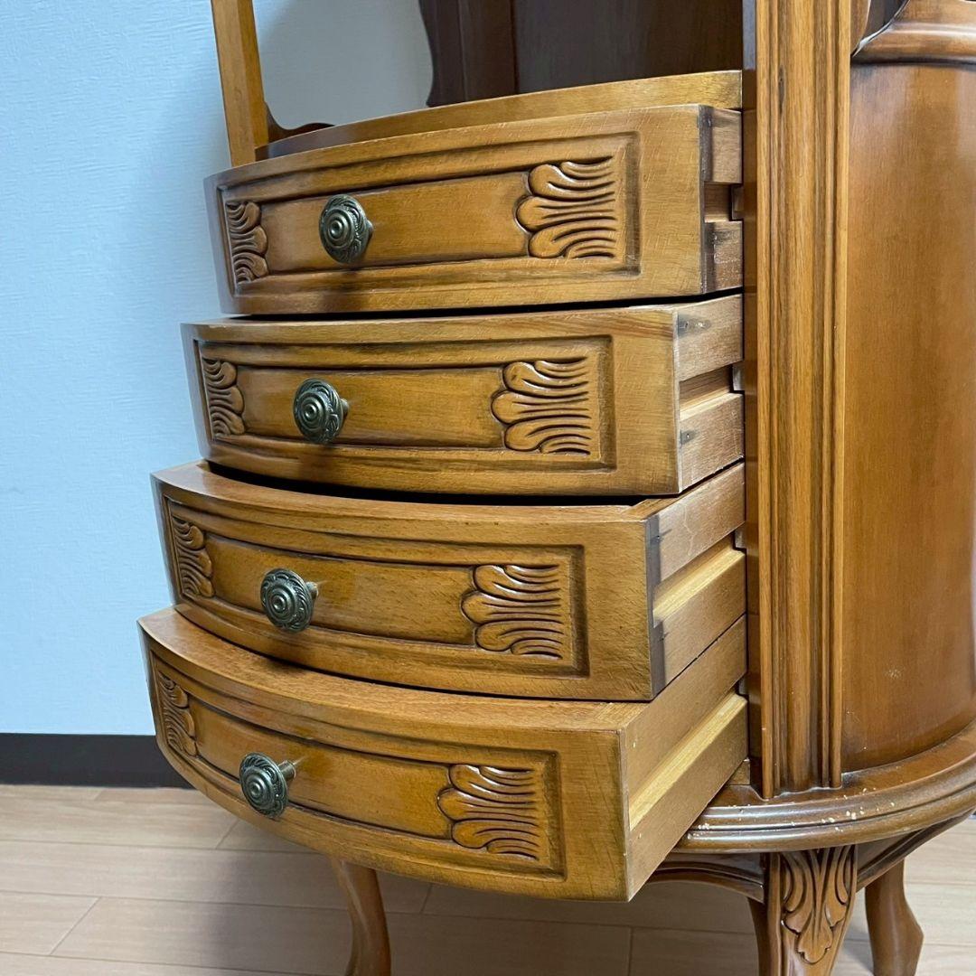 猫足コンソールテーブル サイドテーブル 4段チェスト 彫刻 イタリア 猫脚