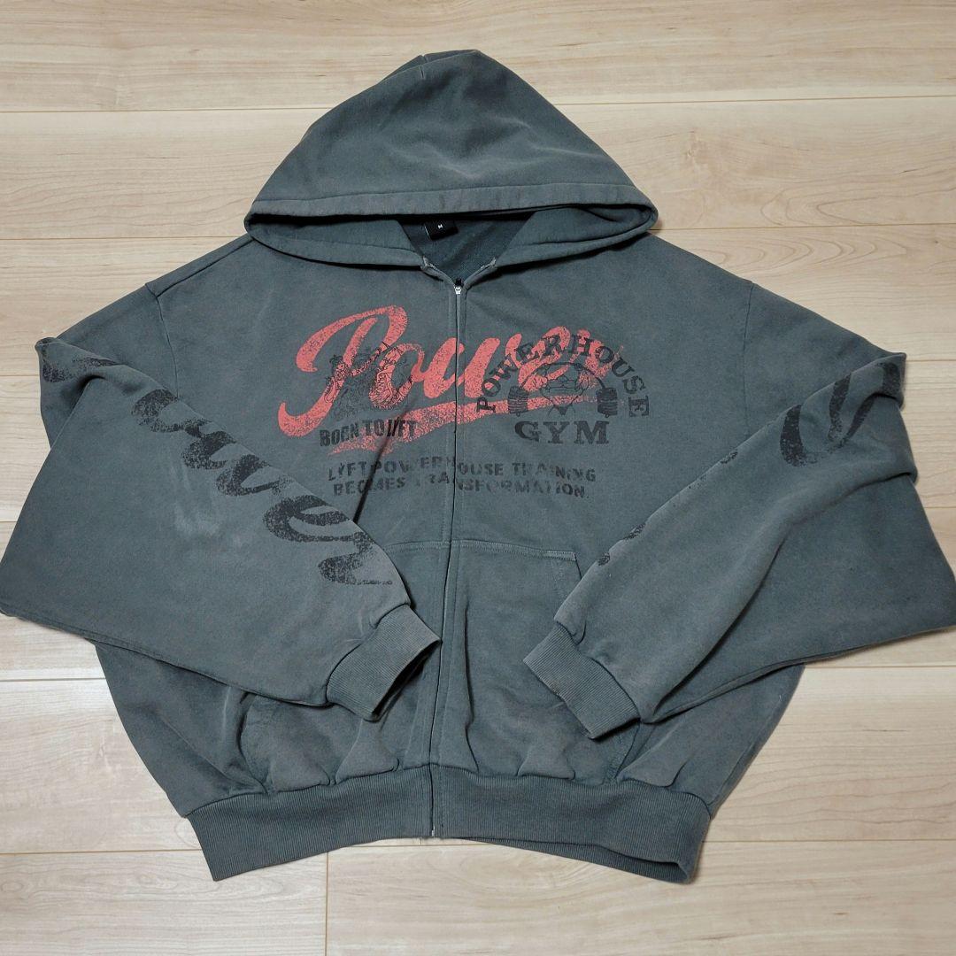 LYFT × Power House Gym パーカー Mサイズ　グレー