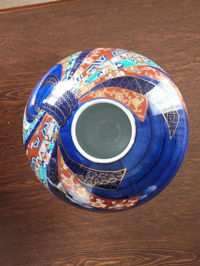 古伊万里 花瓶 壺 有田焼 GOLDIMARI 結び 金襴手 骨董 伊万里焼 - メルカリ