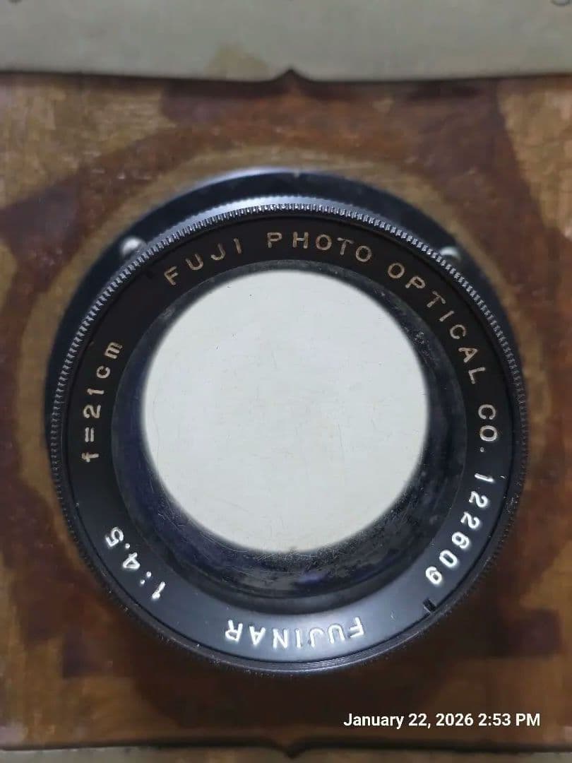 フジ FUJINAR 210mm F4.5 大判レンズ + Shanel 5B-S #4235 FUJICA