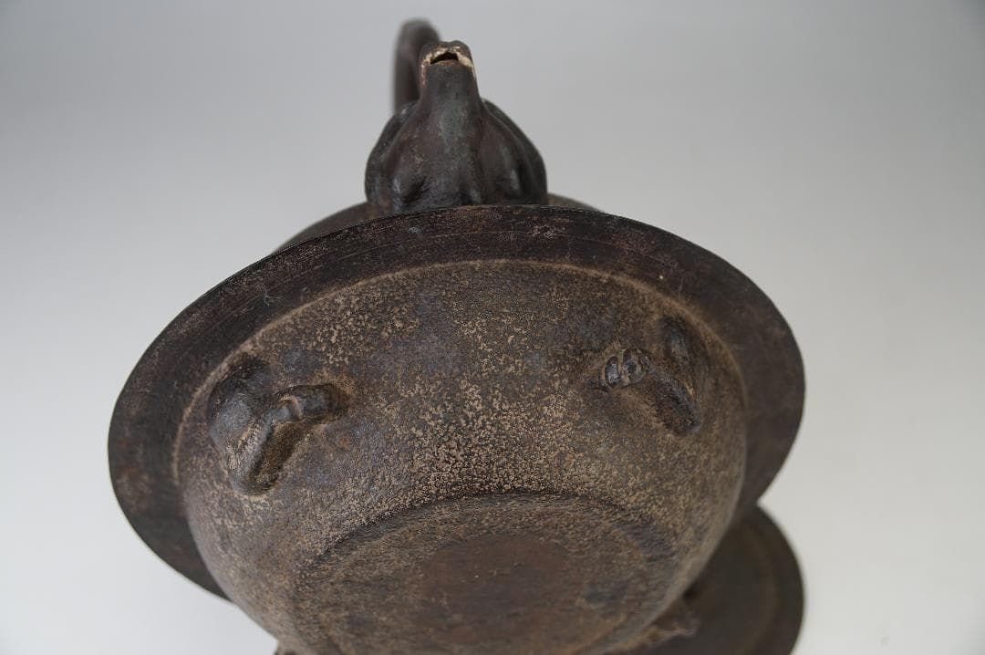 南部鉄瓶 狸 タヌキ 鉄瓶 煎茶道具 検：龍文堂亀文堂金壽堂