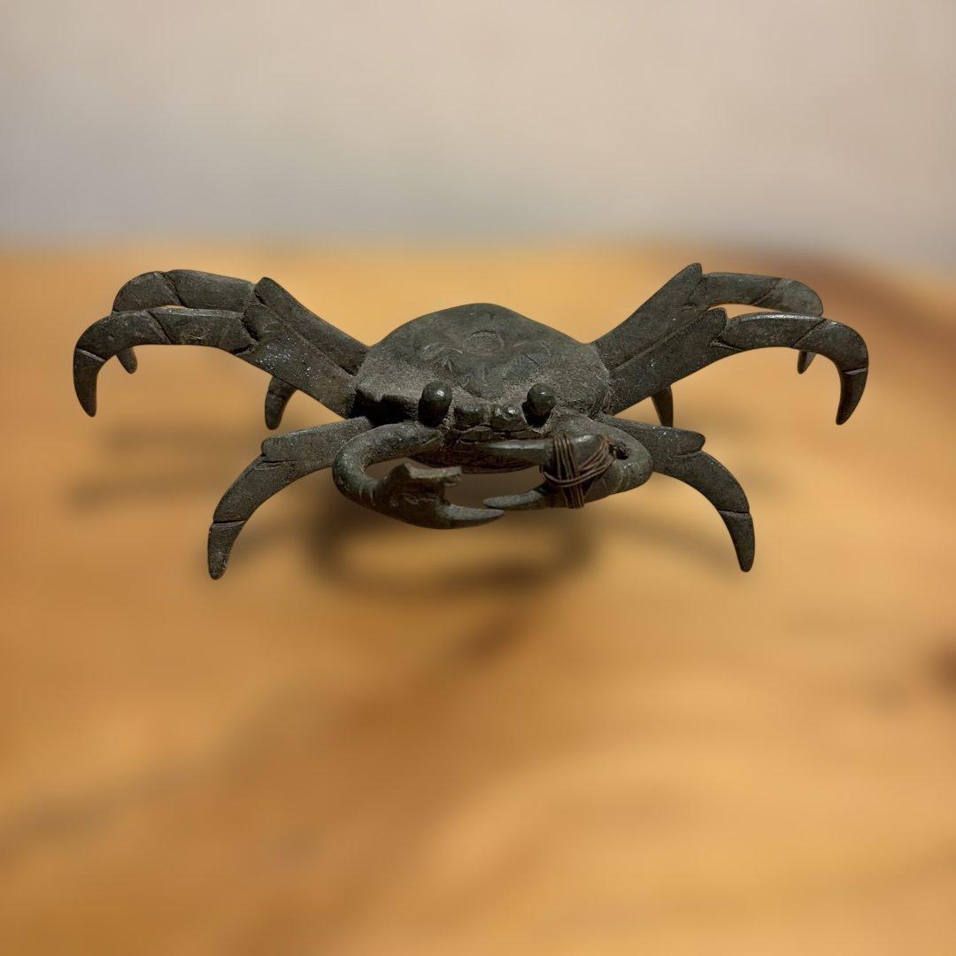 カニ 蟹 金属工芸品 大きい 約13.3㎝ - メルカリ
