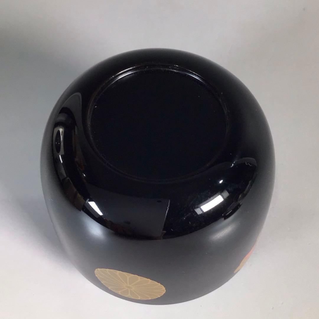 Ｍ９３０　棗　『中川秀甫作』『黒漆塗』『高台寺蒔絵』『中棗』　共箱　茶道具