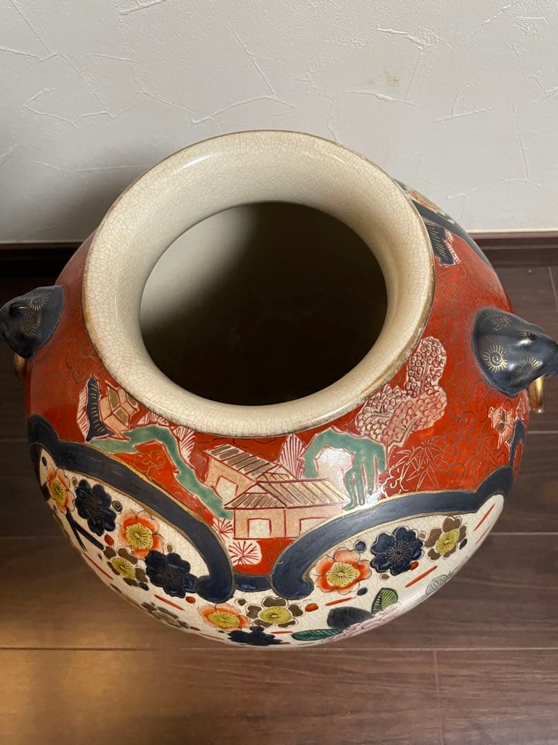 古伊万里 金蘭手様式大花瓶 花器 置物