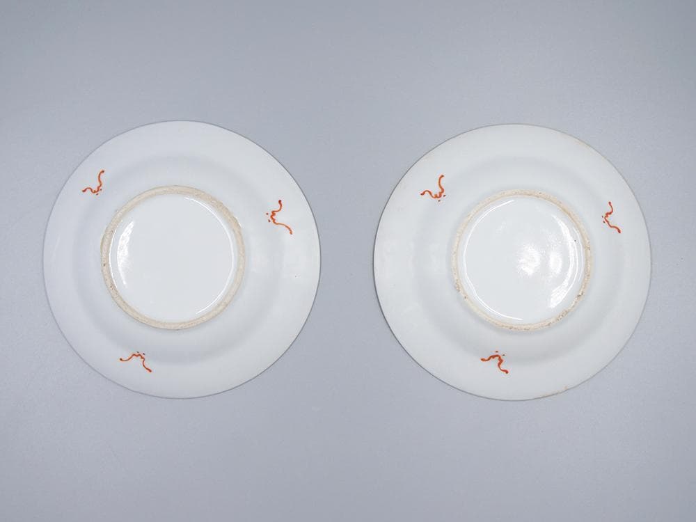 瓷】 ☆ 瓷器 粉彩皮球花紋折沿盤 ☆ 清朝期 花卉 果物 手