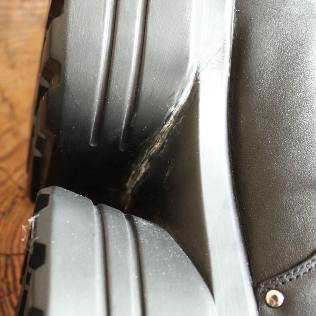 GRANCY メタルプレートレザー 44 ブーツ 革靴 新品訳あり グランシー