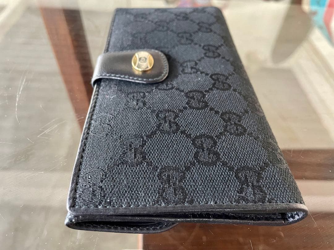 1980s oldgucci オールドグッチ　ブラック　長財布