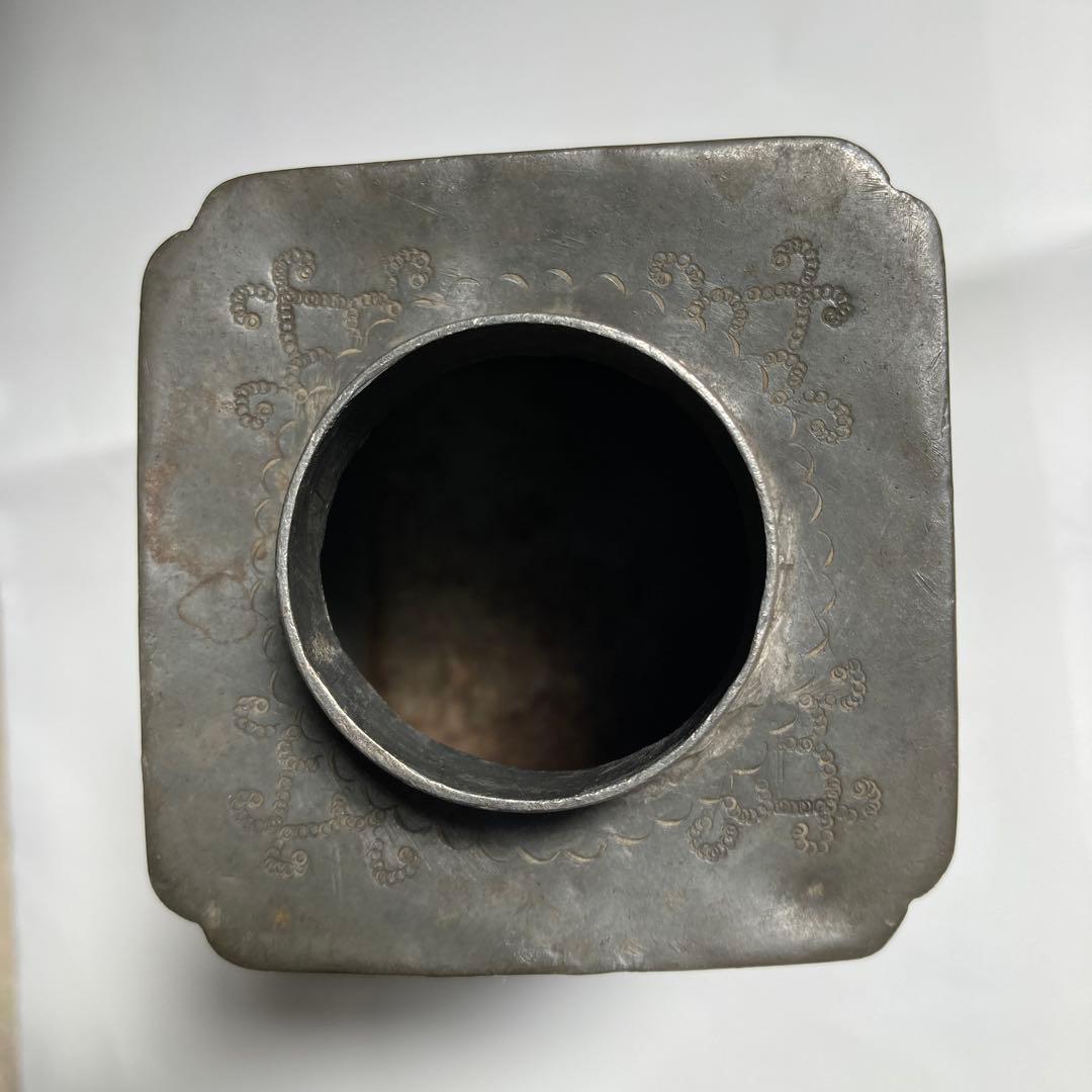 お茶道具 茶入れ 茶壷 光大正金玉市天順制 古錫 中国