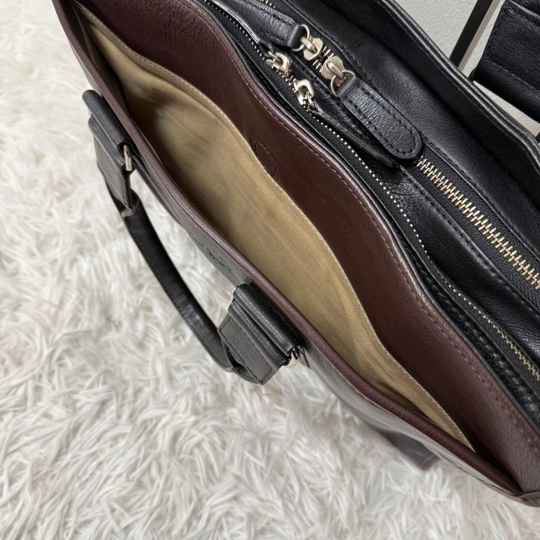 COMPLEX GARDENS ビジネスバッグ 牛革 2層式 2way 大容量