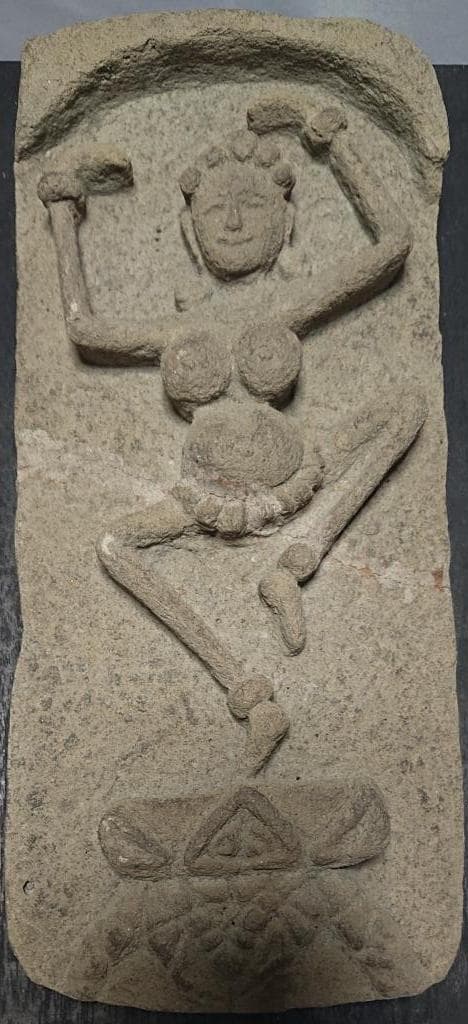 128 コレクター収集品 インド ヒンドゥー教 石製 女神像