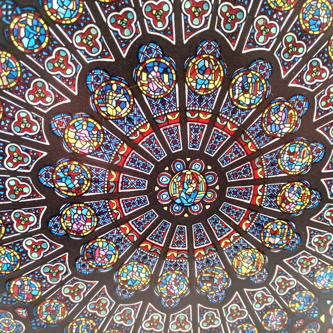 ノートルダム大聖堂 バラ窓 ローズウィンドウ ステンドグラス グラス