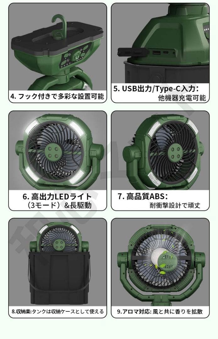 最大55時間連続使用✨ミストファン扇風機✨ミスト扇風機 サーキュレーター