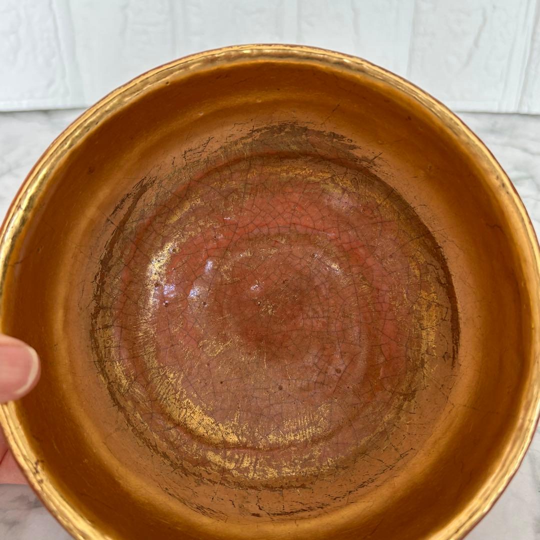 吉村楽入 共箱付】京焼 赤楽 嶋台 金銀一双 茶碗 茶道具 共箱付 - メルカリ