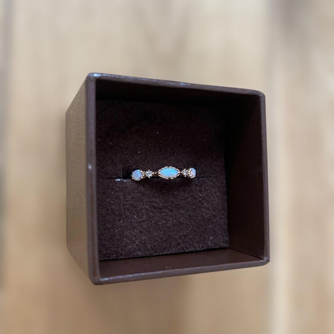 agete オパールリング 11号 K10