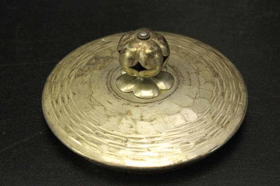 燻銀 銅製 水注 瓶 茶道具(ZE481)