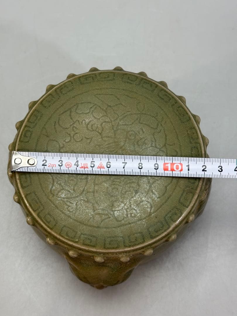 DT502 中国美術 青磁 太鼓形 獣面台 古陶磁の通販はau PAY マーケット