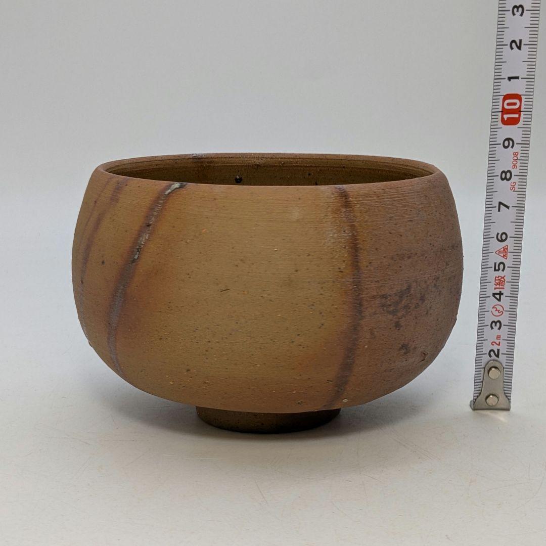 本山和泉 備前焼 緋襷茶盌 共箱共布 抹茶碗 抹茶茶碗 茶道具 茶器 食器