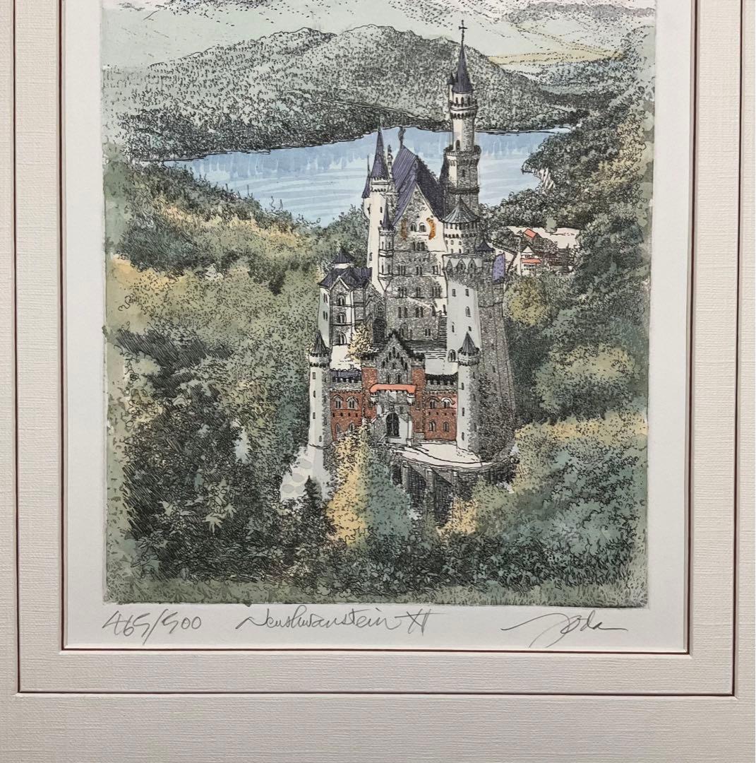 絵画・額縁・版画・織田 義郎・新品未使用・ノイシュバンシュタインⅫ