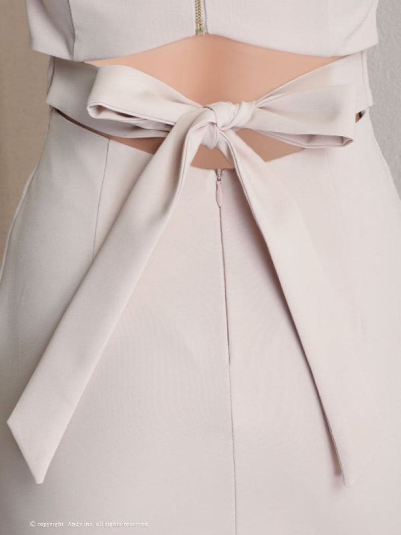 Andy ベージュ タイトドレス