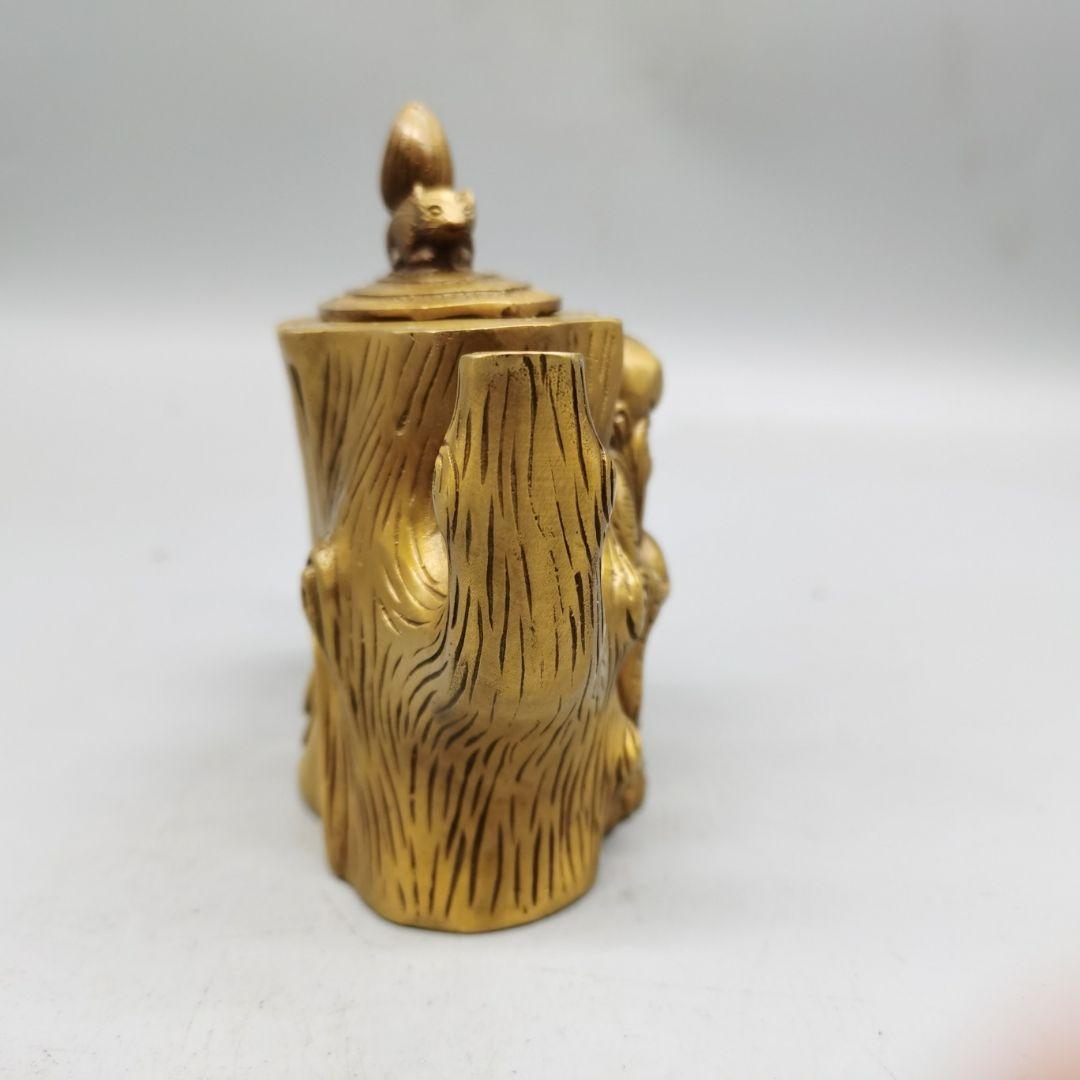 銅器 寿星茶壺 茶道具 煎茶器 工芸品