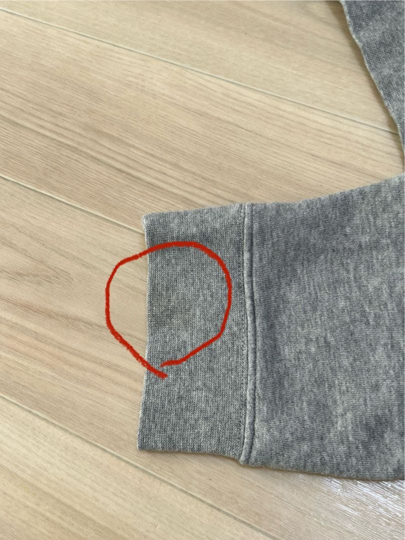 Stussy グレー 刺繍 フード付きパーカー Ｌサイズ