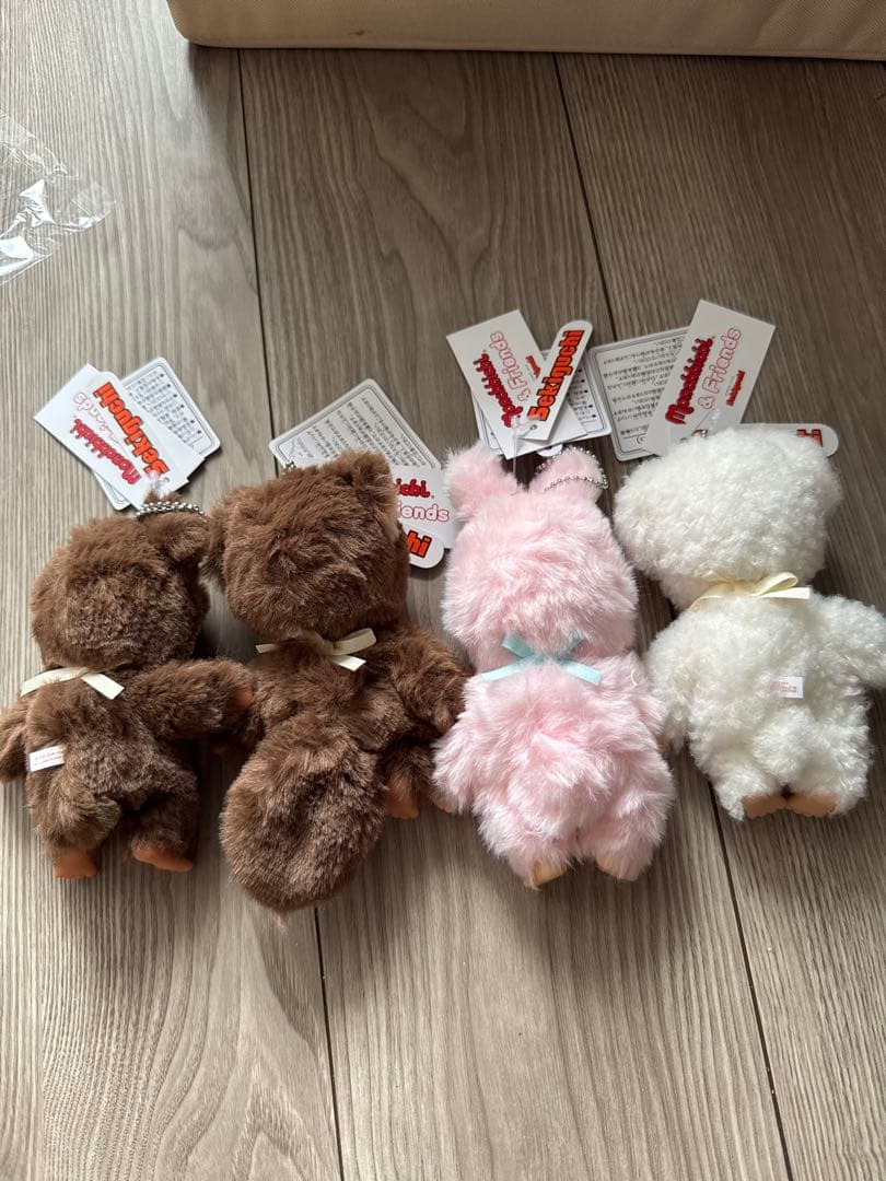 モンチッチフレンズ　キーチェーン　クマ　チャム　タヌタヌ　チムたん　4点セット